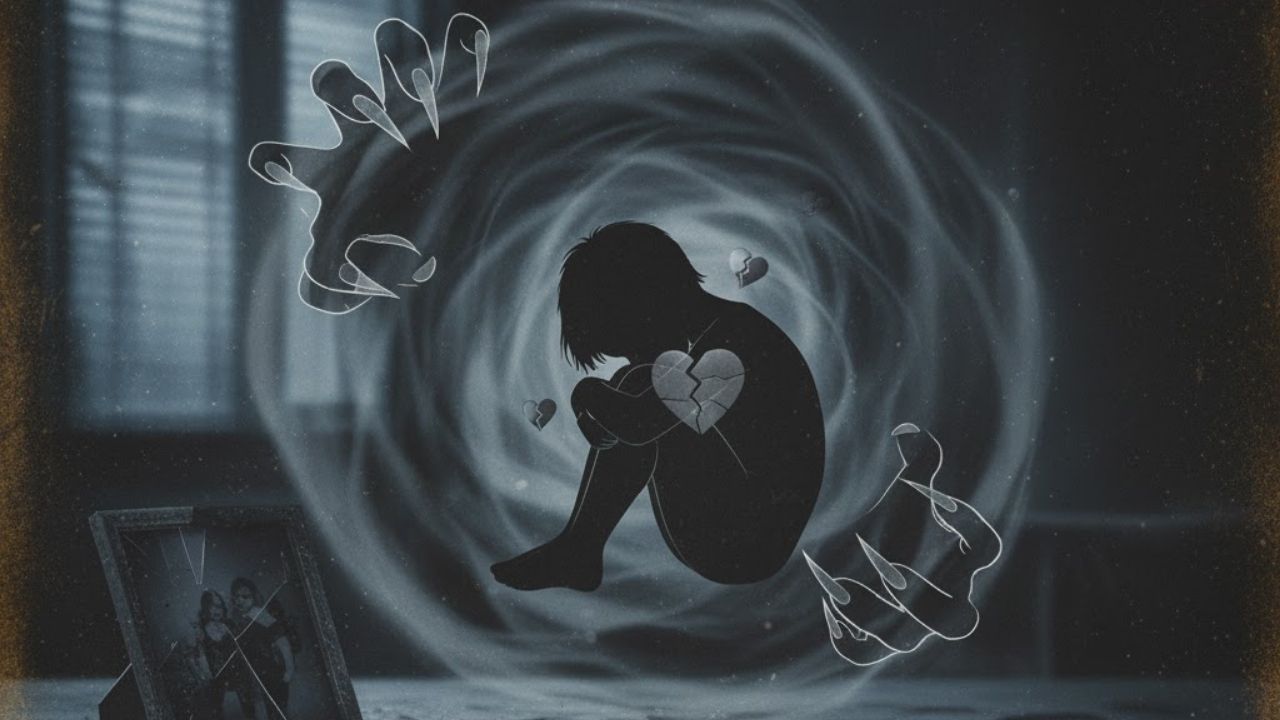 criança muito mal com as coisas que os seus pais falam para ela